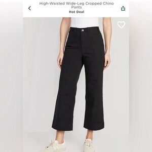 New with tags, Old Navy black high waisted cropped Chino pants size 20